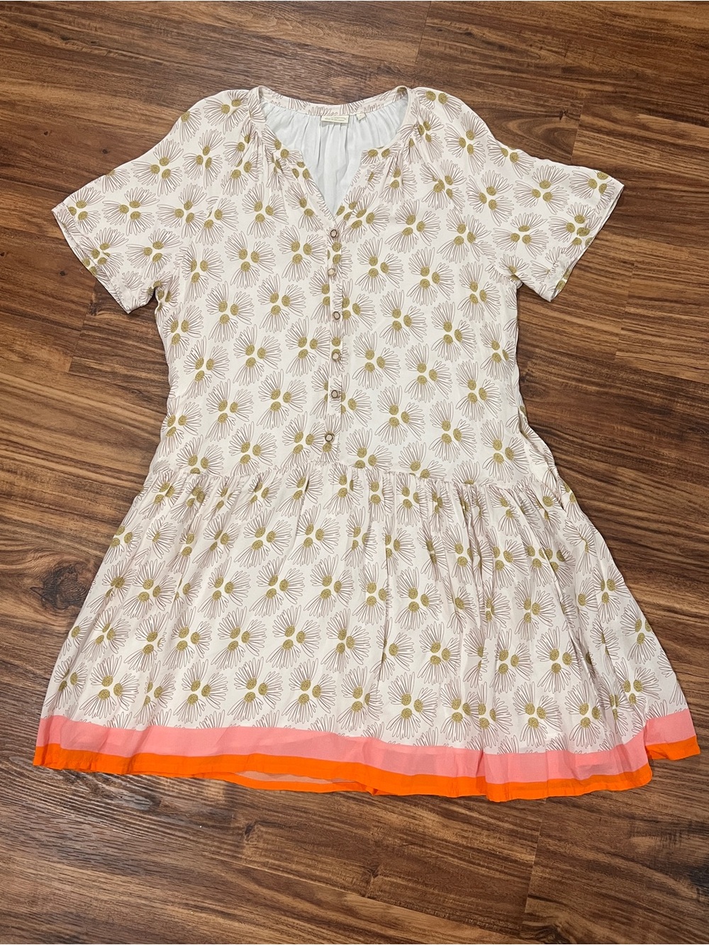 Spartina 449 Daisy Poppy floral button-front dress